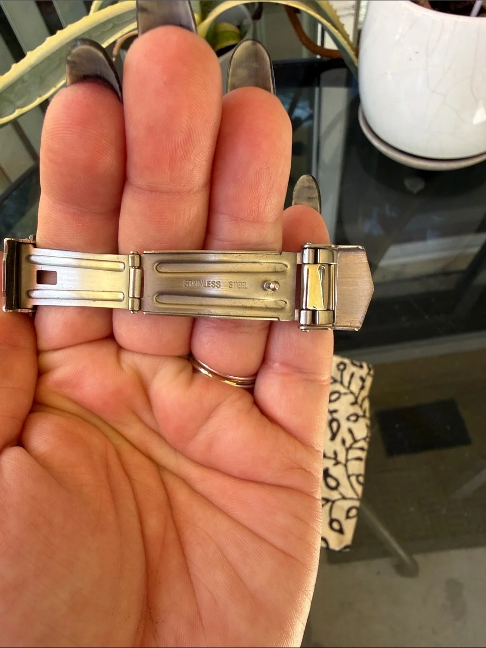 NOKIN Stainless Steel Square Face Watch